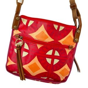Fossil Crossbody Colorful Fabric